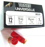TUNET - UNIVERSELLE Calibre 12 N&deg;7.5 Durci (Bte de 25 cartouches)